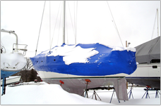 Blue Boat & Storage Shrink Wrap 7 Mil White